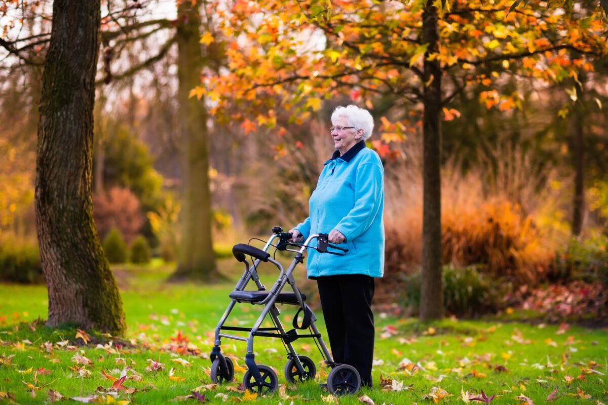 Elderly Woman with Rollator